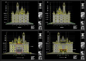 Bản vẽ Autocad hồ sơ thiết kế lâu đài rượu full kiến trúc