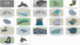 Tổng hợp 22 File Sketchup 3D Model Đài phun nước đẹp P3