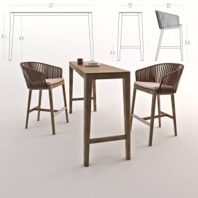 Bộ bàn ghế Bar bằng gỗ phong cách thiết kế hiện đại đẹp