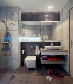Sence Phòng tắm WC 02 - Thiết kế nội thất phòng tắm + Wc Hiện đại