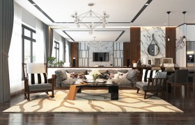 Phối cảnh nội thất 3D phòng khách Hiện đại và đẹp 00050