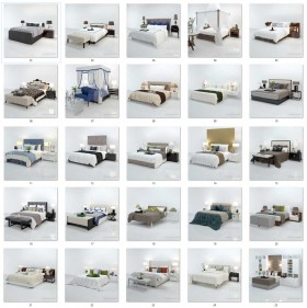 Tổng hợp Thư viện 3dsmax gồm 25 Model 3d Giường ngủ cực đẹp và chất lượng 06