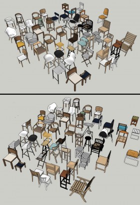 Tổng hợp thư viện Sketchup 50 model 3D ghế đẹp các loại 06