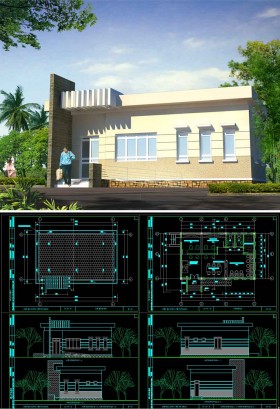 Hồ sơ thiết kế phương án sơ bộ tòa nhà Bưu chính viễn thông Xã mẫu 02