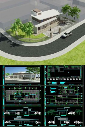 Hồ sơ thiết kế phương án sơ bộ tòa nhà Bưu chính viễn thông Xã mẫu 05