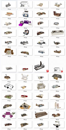 Thư viện Sketchup - Tổng hợp 50 Model Ghế Sofa các loại chất lượng cao 003