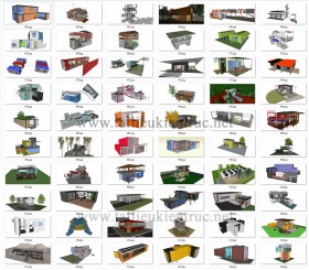 Thư viện Sketchup tổng hợp 60 Model về các thiết kế nhà Container P2