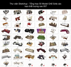 Thư viện Sketchup - Tổng hợp 50 Model Ghế Sofa các loại chất lượng cao 007