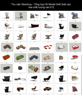 Thư viện Sketchup - Tổng hợp 50 Model Ghế Sofa các loại chất lượng cao 012