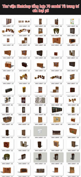Thư viện 3d sketchup Tổng hợp 70 Model về tủ trang trí các loại P5