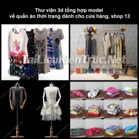 Thư viện 3D tổng hợp Model về quần áo thời trang dành cho cửa hàng, shop 13
