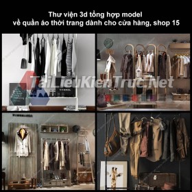 Thư viện 3D tổng hợp Model về quần áo thời trang dành cho cửa hàng, shop 15