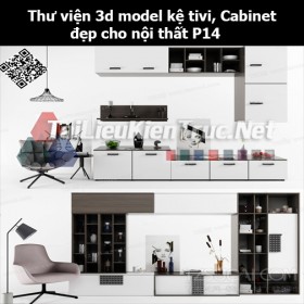 Thư viện 3d model Kệ tivi, Cabinet đẹp cho nội thất P14