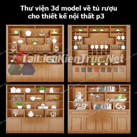 Thư viện 3d model về tủ rượu cho thiết kế nội thất p3