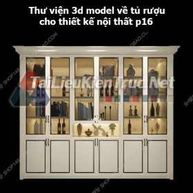 Thư viện 3d model về tủ rượu cho thiết kế nội thất p16