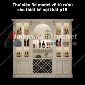 Thư viện 3d model về tủ rượu cho thiết kế nội thất p18