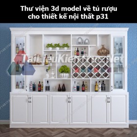 Thư viện 3d model về tủ rượu cho thiết kế nội thất p31