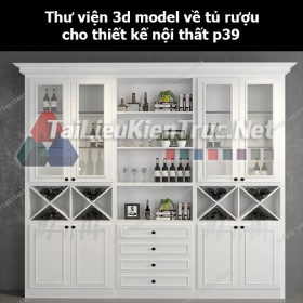 Thư viện 3d model về tủ rượu cho thiết kế nội thất p39