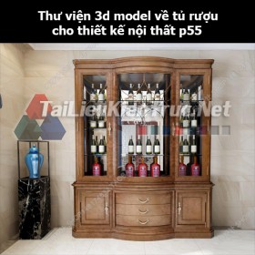 Thư viện 3d model về tủ rượu cho thiết kế nội thất p55