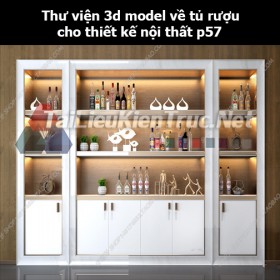 Thư viện 3d model về tủ rượu cho thiết kế nội thất p57