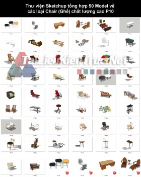  Thư viện Sketchup tổng hợp 50 Model về các loại Chair (Ghế) chất lượng cao P10