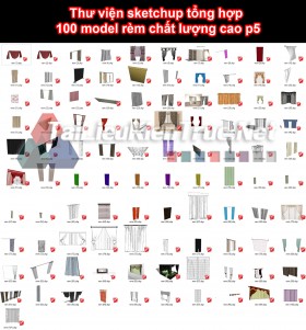 Thư viện sketchup tổng hợp 100 model rèm chất lượng cao p5