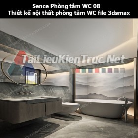 Sence Phòng tắm WC 08 - Thiết kế nội thất phòng tắm + Wc file 3dsmax 