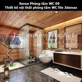 Sence Phòng tắm WC 09 - Thiết kế nội thất phòng tắm + Wc file 3dsmax 