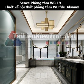 Sence Phòng tắm WC 19 - Thiết kế nội thất phòng tắm + Wc file 3dsmax