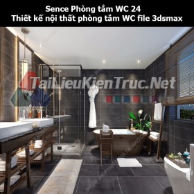 Sence Phòng tắm WC 24 - Thiết kế nội thất phòng tắm + Wc file 3dsmax