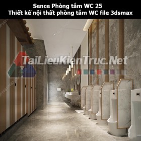Sence Phòng tắm WC 25 - Thiết kế nội thất phòng tắm + Wc file 3dsmax