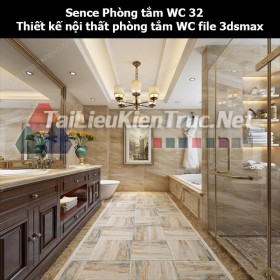 Sence Phòng tắm WC 32 - Thiết kế nội thất phòng tắm + Wc file 3dsmax
