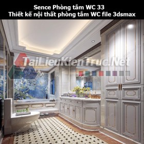 Sence Phòng tắm WC 33 - Thiết kế nội thất phòng tắm + Wc file 3dsmax