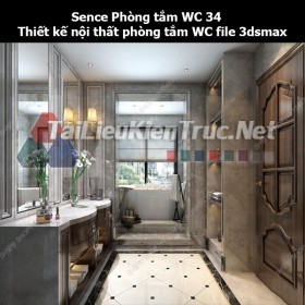 Sence Phòng tắm WC 34 - Thiết kế nội thất phòng tắm + Wc file 3dsmax