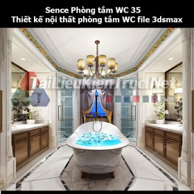 Sence Phòng tắm WC 35 - Thiết kế nội thất phòng tắm + Wc file 3dsmax