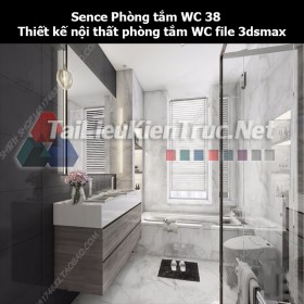 Sence Phòng tắm WC 38 - Thiết kế nội thất phòng tắm + Wc file 3dsmax