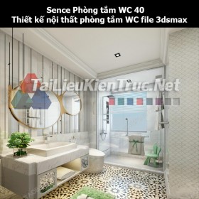 Sence Phòng tắm WC 40 - Thiết kế nội thất phòng tắm + Wc file 3dsmax