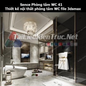 Sence Phòng tắm WC 41 - Thiết kế nội thất phòng tắm + Wc file 3dsmax
