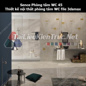 Sence Phòng tắm WC 45 - Thiết kế nội thất phòng tắm + Wc file 3dsmax