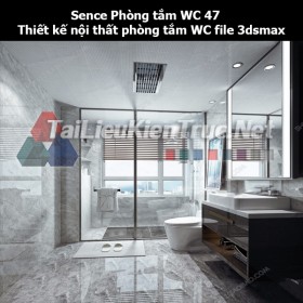 Sence Phòng tắm WC 47 - Thiết kế nội thất phòng tắm + Wc file 3dsmax