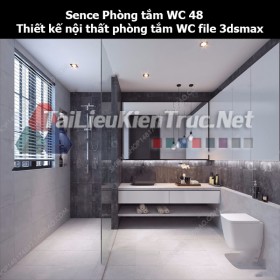 Sence Phòng tắm WC 48 - Thiết kế nội thất phòng tắm + Wc file 3dsmax