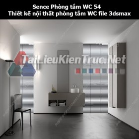 Sence Phòng tắm WC 54 - Thiết kế nội thất phòng tắm + Wc file 3dsmax