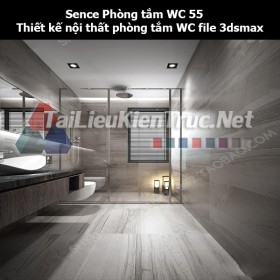 Sence Phòng tắm WC 55 - Thiết kế nội thất phòng tắm + Wc file 3dsmax