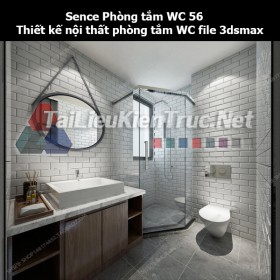 Sence Phòng tắm WC 56 - Thiết kế nội thất phòng tắm + Wc file 3dsmax