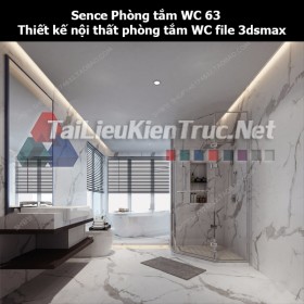 Sence Phòng tắm WC 63 - Thiết kế nội thất phòng tắm + Wc file 3dsmax