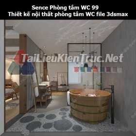Sence Phòng tắm WC 99 - Thiết kế nội thất phòng tắm + Wc file 3dsmax