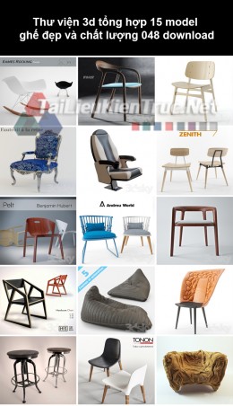 Thư viện 3d Tổng hợp 15 model ghế đẹp và chất lượng 048 download 