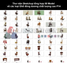 Thư viện Sketchup tổng hợp 50 Model  về các loại Ghế đông dương chất lượng cao P14