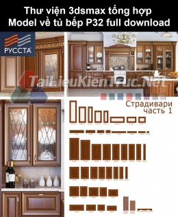 Thư viện 3dsmax tổng hợp Model về tủ bếp P32 full download