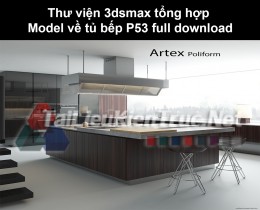 Thư viện 3dsmax tổng hợp Model về tủ bếp P53 full download